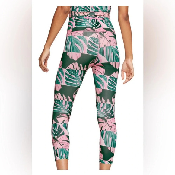 Nike Dri-Fit Women's Printed Botanical Fast Crop Running Legging Sz Small - Picture 3 of 9